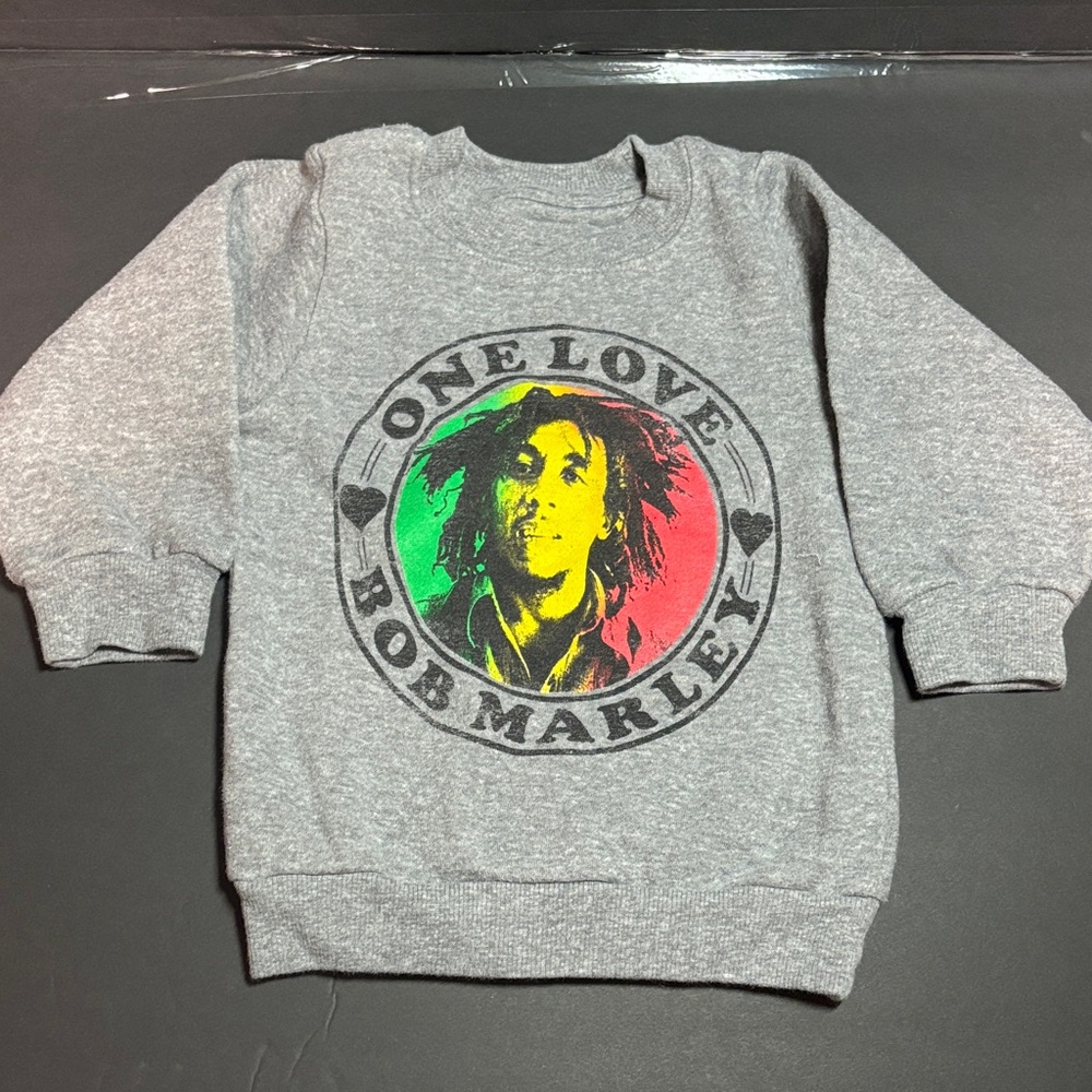 Zion Rootswear Bob Marley One Love Gray‎ Crewneck Sweater 18M Toddler Kids